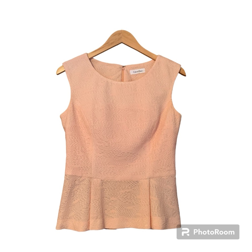 Calvin Klein Lace Peplum Top